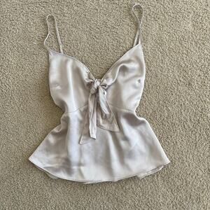 Abercrombie & Fitch Satin Tie Front Cami Top - Size S